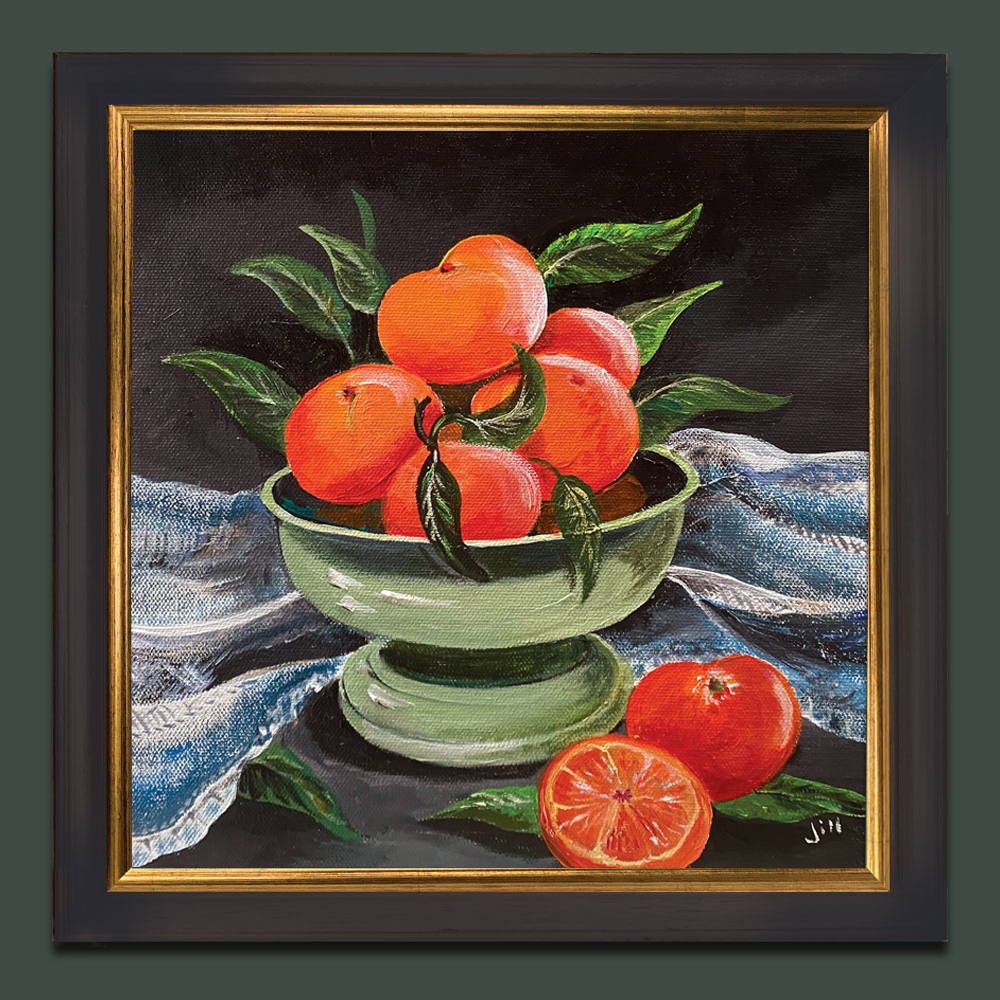 a bright bowl of juicy clementines