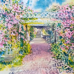 Bodnant Garden Rose Trellis by Andrew Jenkin