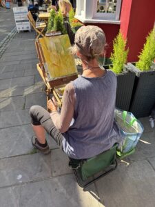 Amanda Webster in action outside Life: Full Colour gallery last summer