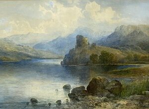 'Llanberis Lake', signed by Emil A Krause