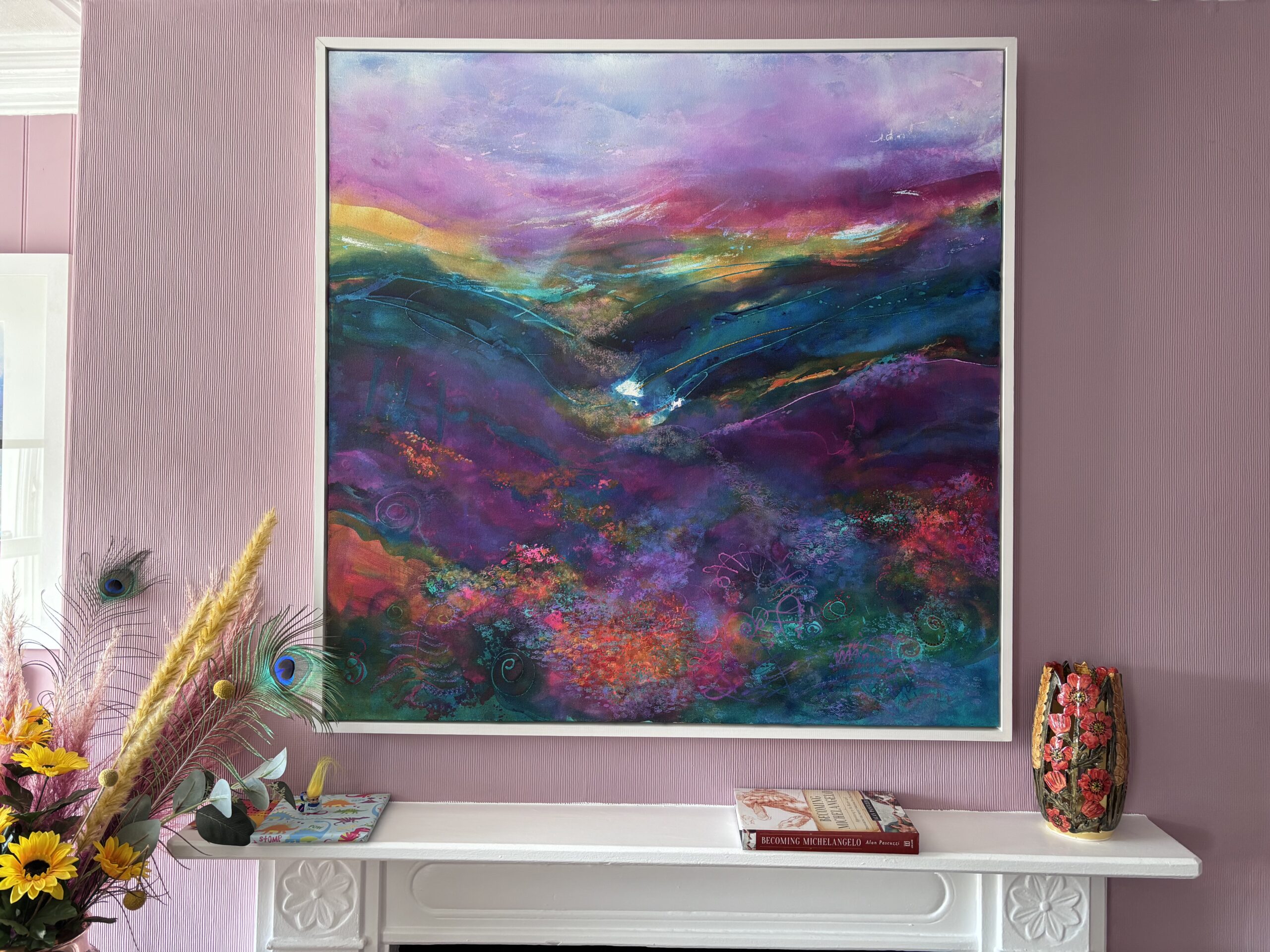 serene painting of a Welsh landscape in glorious colours